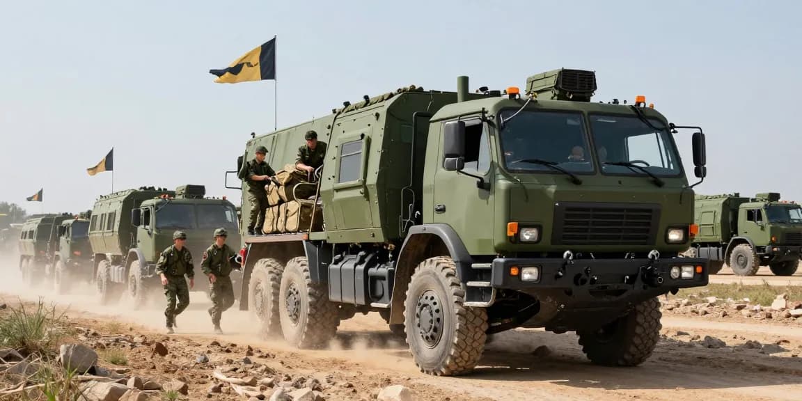 88M com training scene with military truck and operators in action.