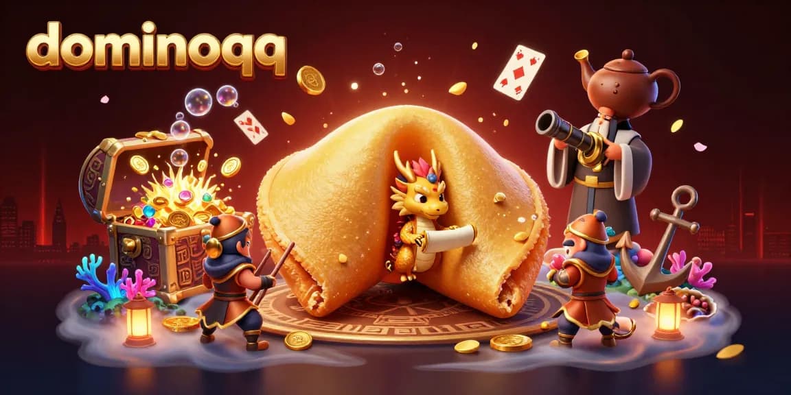 Win big with dominoqq in an enchanting casino scene featuring golden treasures and dynamic game action.