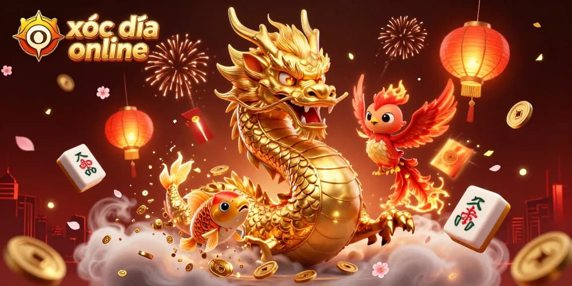 Experience thrilling xóc đĩa online with a vibrant 3D illustration featuring stunning characters!