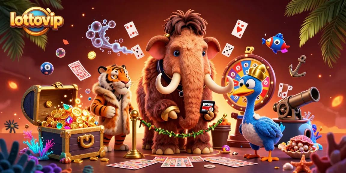 Menang besar dengan lottovip, bouncer mamut dan tamu VIP di suasana kasino yang megah.
