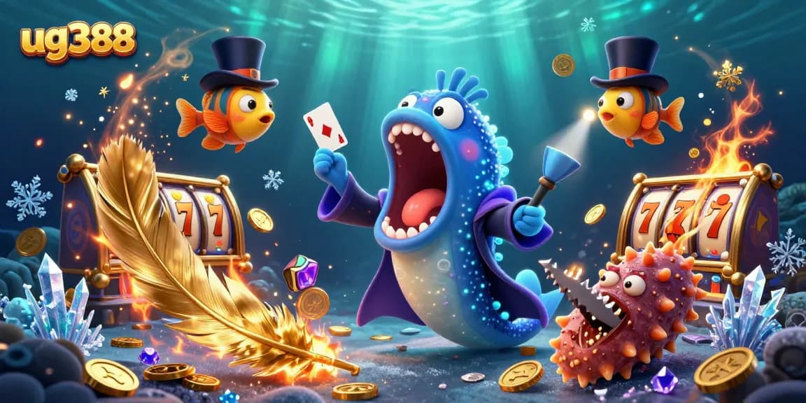 Experience thrilling action at ug388 with a deep-sea magician embodying the excitement of online gambling.