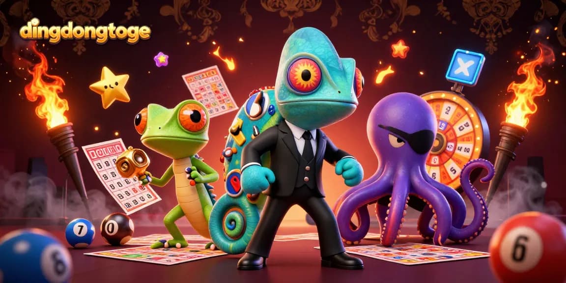 Engage with the exciting dingdongtoge lottery experience featuring colorful game elements and lively characters.