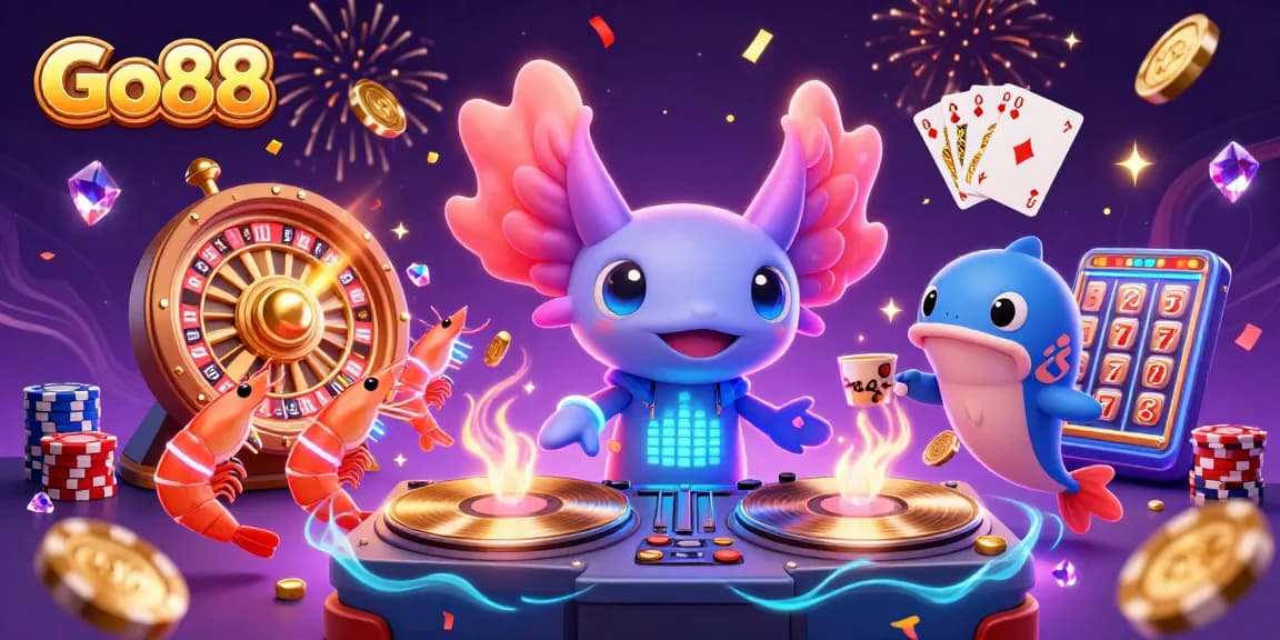 Spin golden reels at Go88 while enjoying vibrant casino-themed underwater fun.