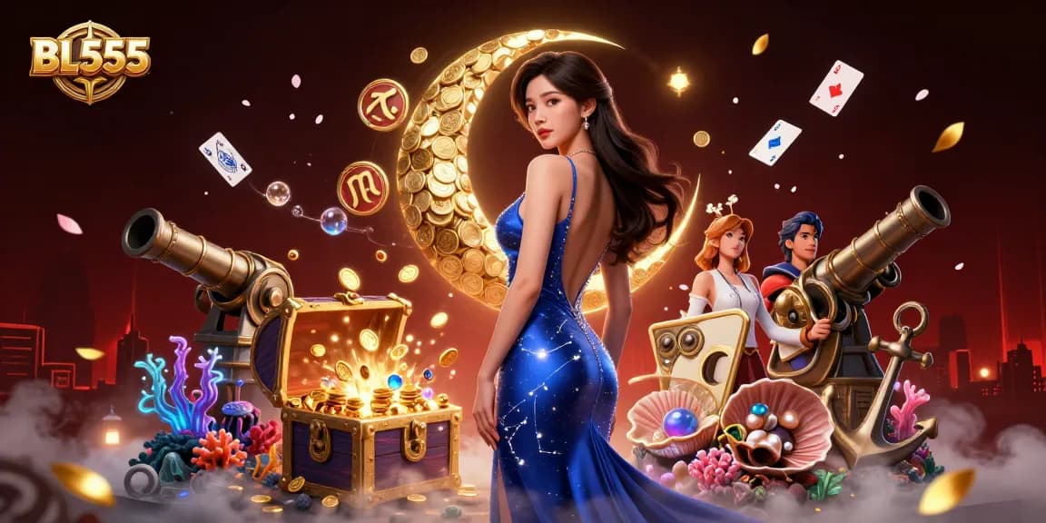 Engage with BL555's thrilling jackpot experience, showcased by a stunning casino scene.