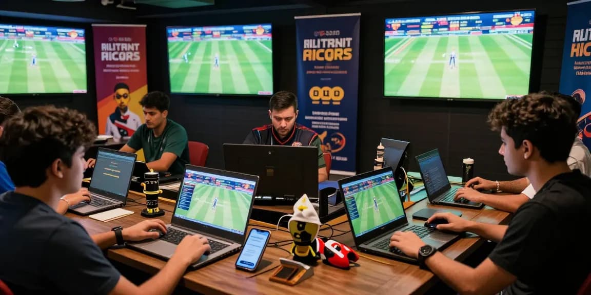 Diverse players actively engaging in placing bets on Lotus365 Id in a vibrant betting environment.