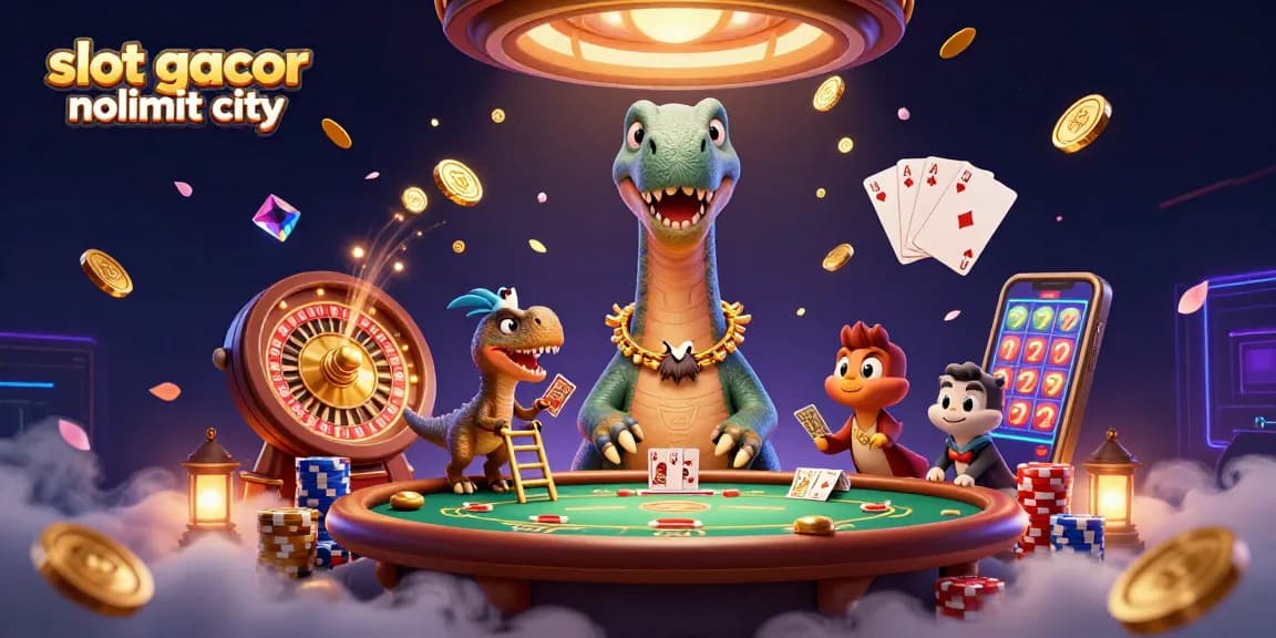 Experience winning moments with slot gacor games nolimit city, featuring animated characters and vibrant casino elements.