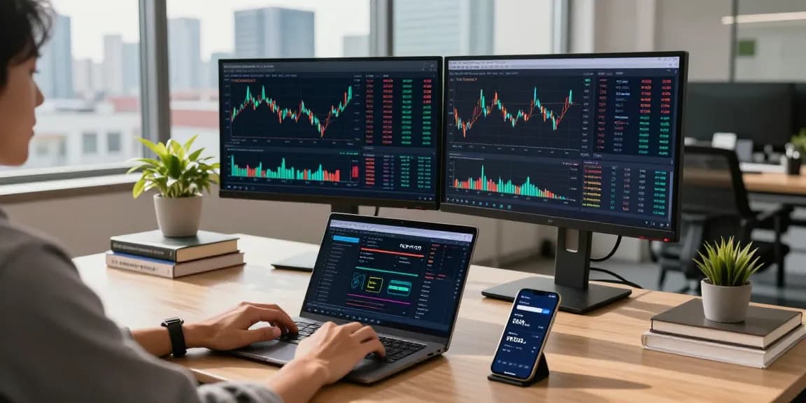 Playexch247 digital wallet and trading platform on multiple screens showcasing cryptocurrency market data.