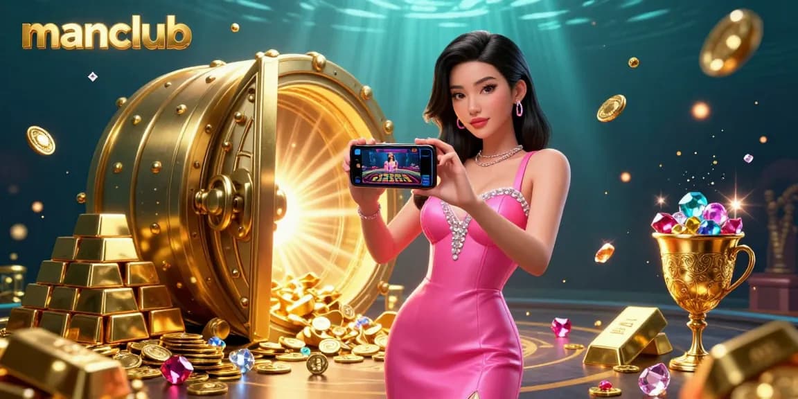 Experience thrilling gameplay at manclub with a stunning Asian woman engaging in a live dealer casino game.