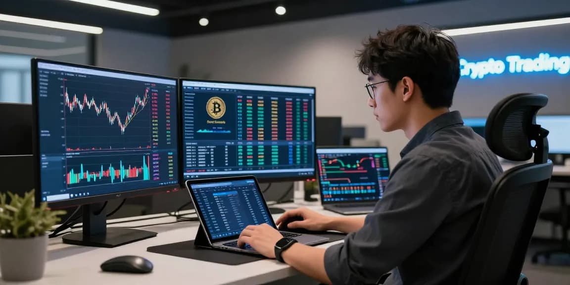Динамичное пространство трейдера на битмекс биржа с несколькими экранами и аналитикой