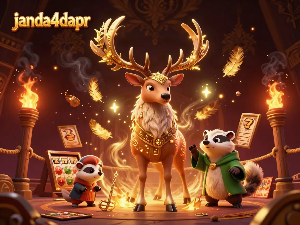 Rasakan keseruan bermain di janda4dapr dengan ilustrasi 3D yang menampilkan permainan slot dan atmosfer perjudian yang kaya.