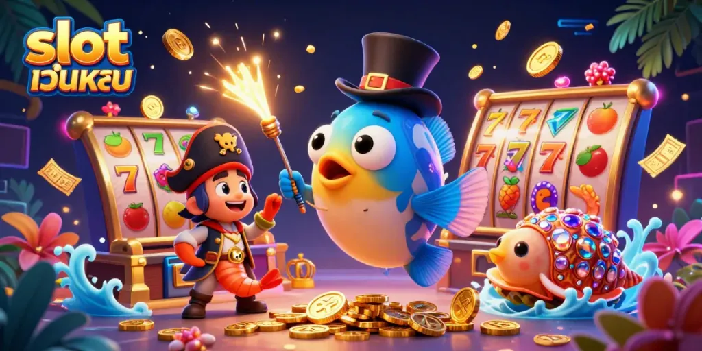 การเล่นเกม slot เว็บตรง ที่น่าตื่นเต้นกับปลาแองเคิลฟิชในหมวกจั่ว นำโชคด้วยเหรียญทอง