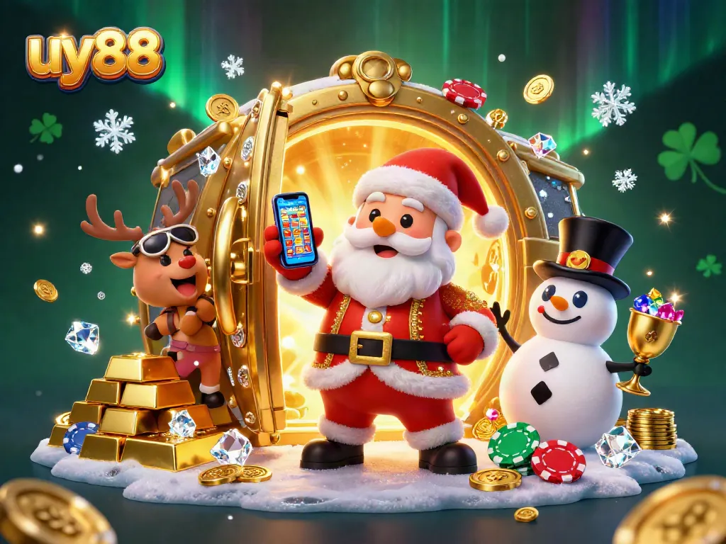 Join the festive fun with uy88 as Santa and friends celebrate big casino jackpots!
