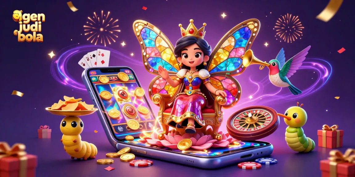 Experience exciting betting at agen judi bola with vibrant 3D casino artwork featuring animated characters and dynamic game elements