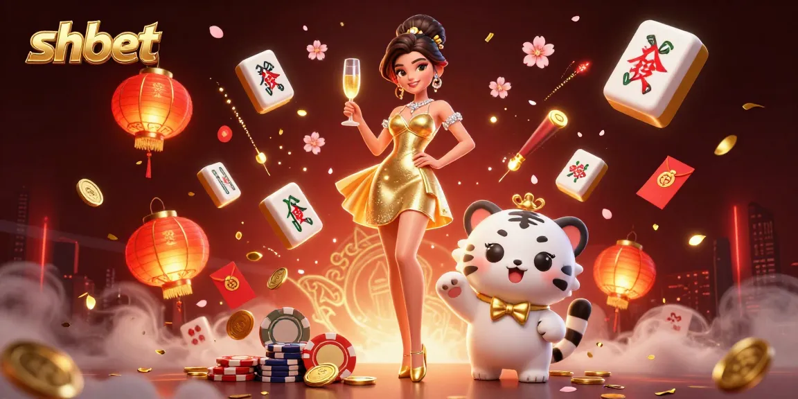 Experience exciting gameplay at shbet with a glamorous woman, a lucky tiger cub, and dynamic casino elements.