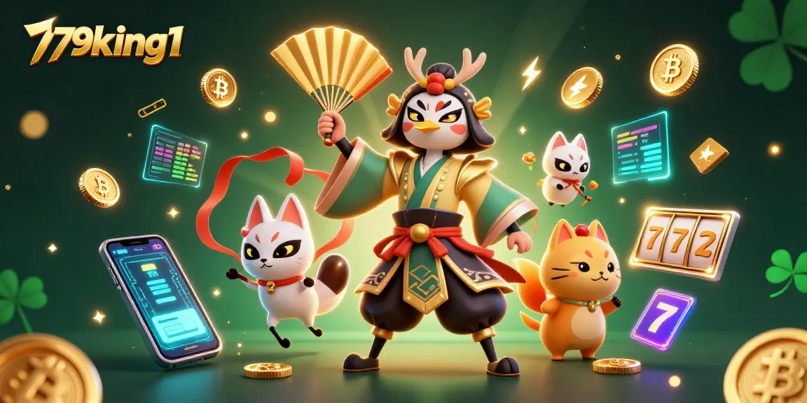 Engage and win with 79king1 in a vibrant 3D casino world full of gaming elements.