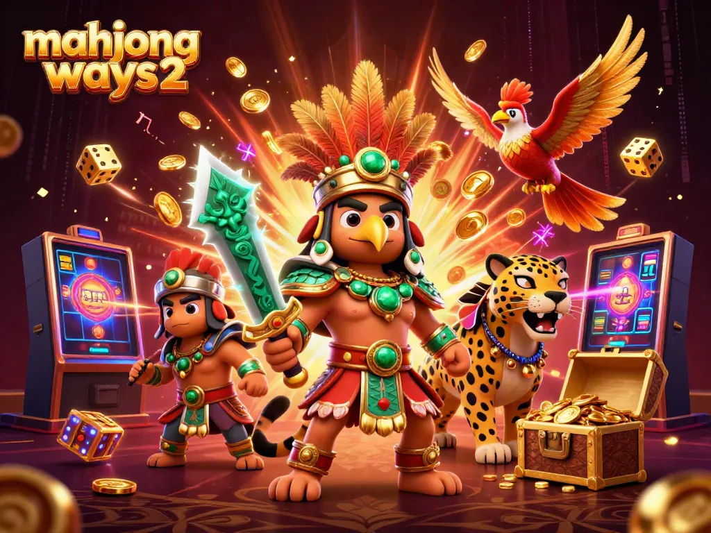 Experience the excitement of mahjong ways 2 with vibrant visuals of casino games, jackpots, and characters.