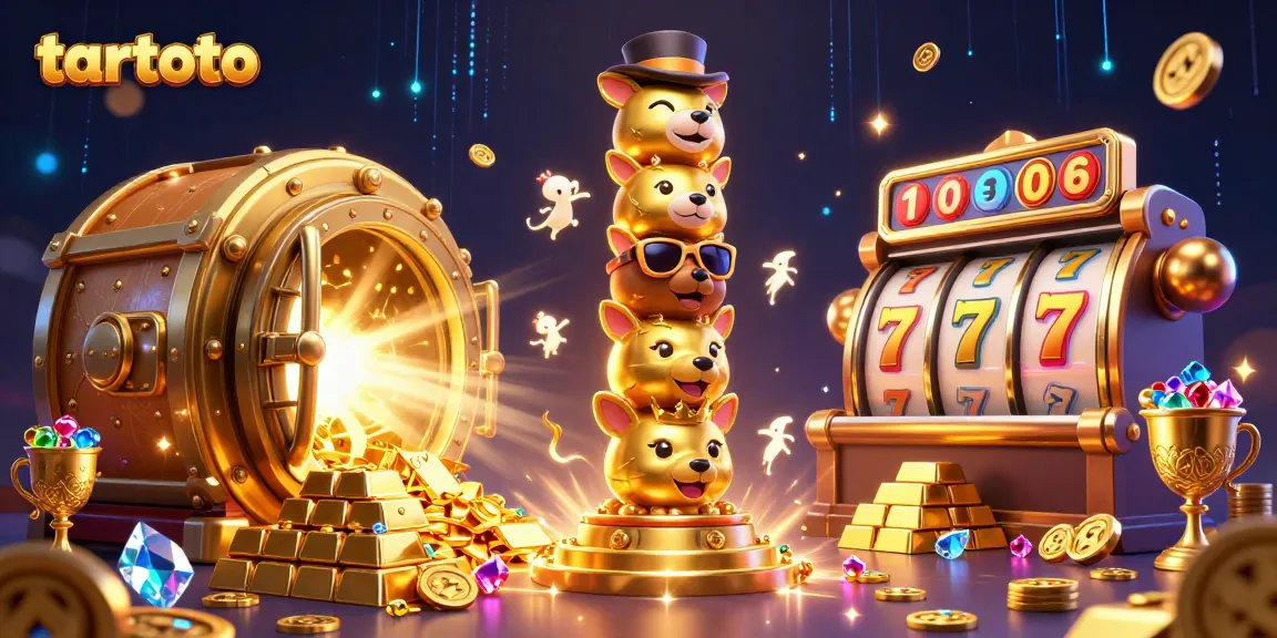 Experience thrilling gaming action with tartoto's adventurous totem and vibrant casino elements.