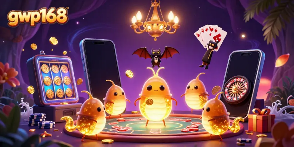 Permainan slot gacor di gwp168 dikelilingi karakter unik di kasino gua.