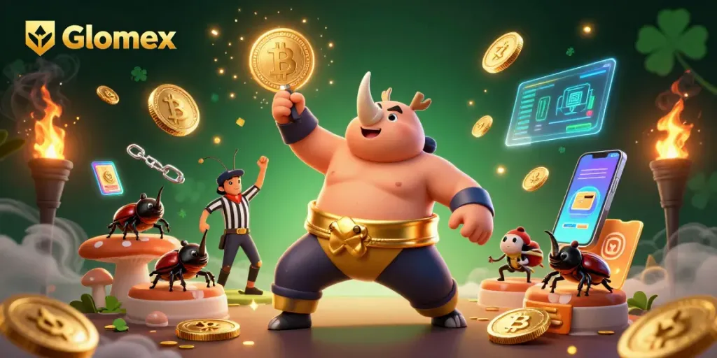 Glomex enhances your gaming experience as the rhinoceros beetle champion delivers a powerful financial blow.