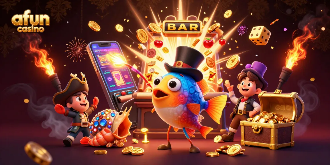 Experience the thrill of afun casino with vibrant 3D characters and dynamic gaming elements attracting fortune.