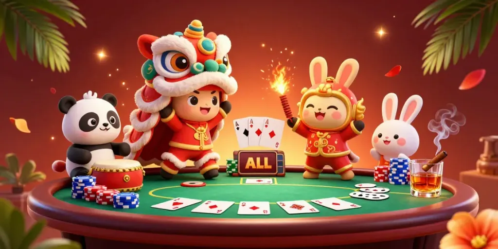 Experience the vibrant IRIT4D platform with fun gambling elements in a lively 3D scene.