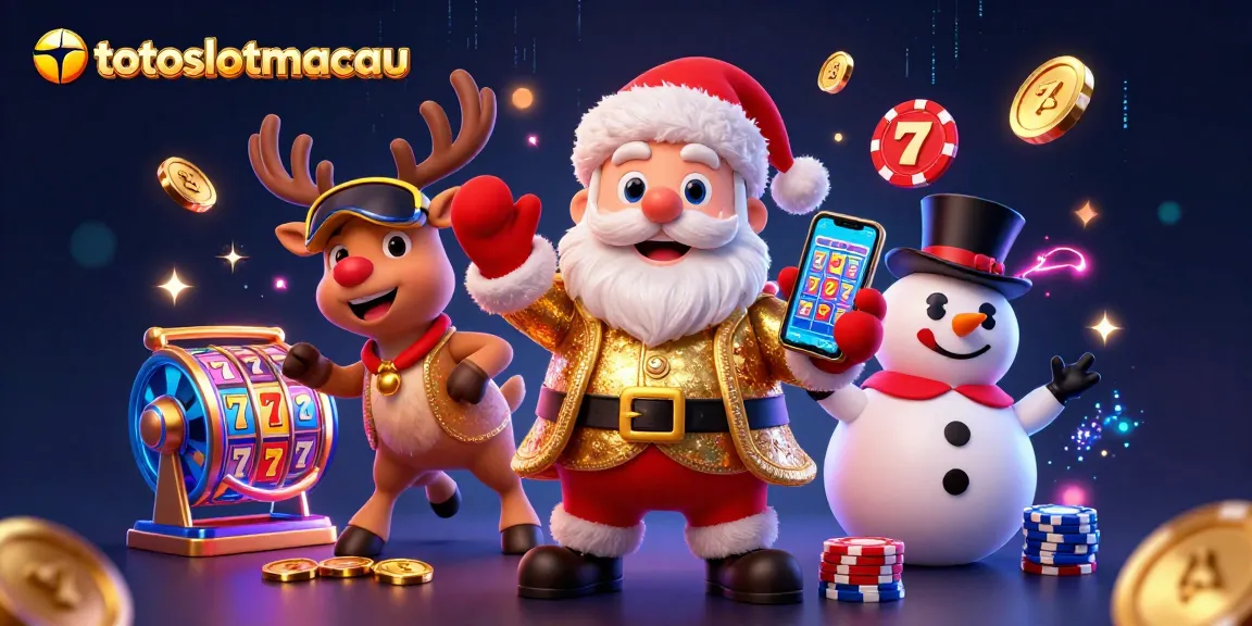 Experience the thrill of totoslotmacau with Santa and friends, showcasing exciting jackpot slots.