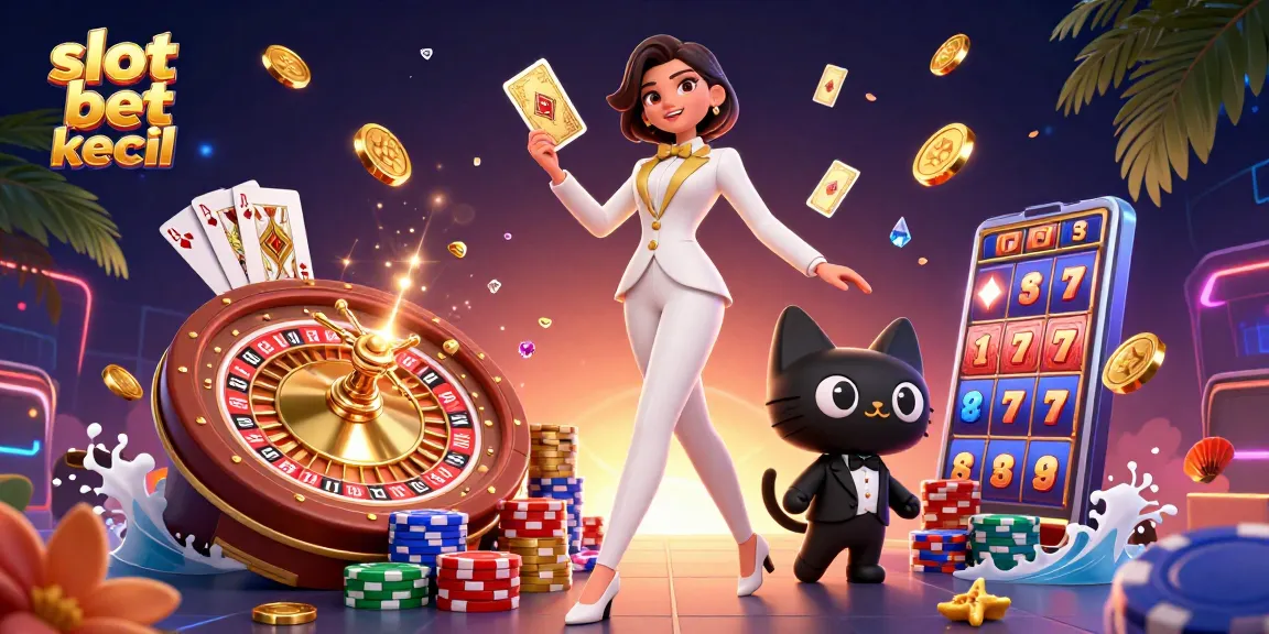 Engage with slot bet kecil gameplay amidst cascading coins and vibrant casino elements.