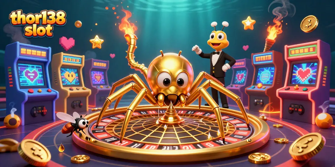 Permainan thor138 slot membawa keberuntungan dengan mesin jackpot, croupier centipede, dan elemen kasino lainnya.