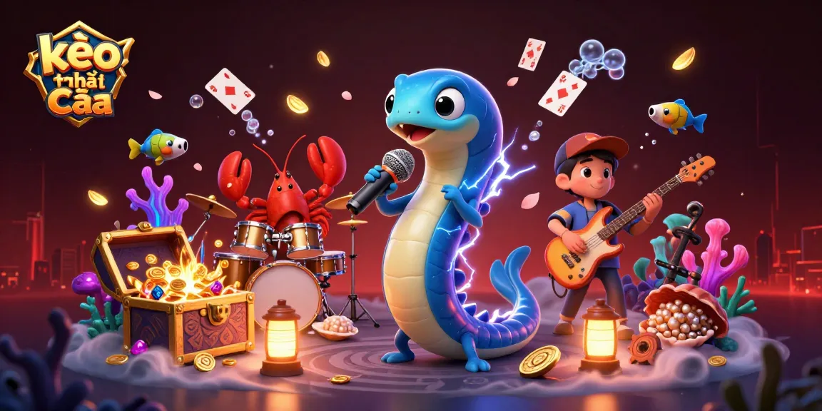 Engaging underwater casino scene with kèo nhà cái elements featuring a DJ electric eel and band.