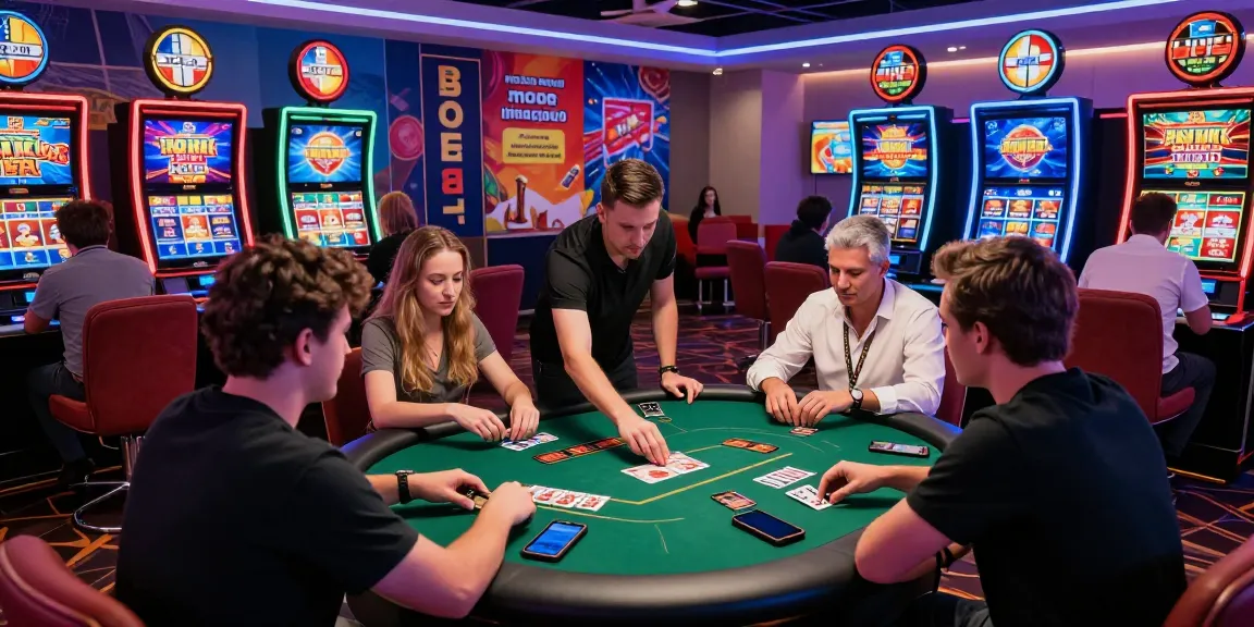 Exciting scene at a vibrant credit card casino highlighting players enjoying slots and live games, emphasizing the thrill of https://eviz.org.uk.