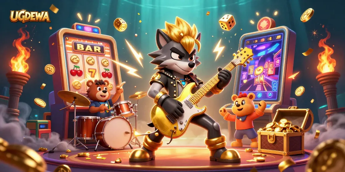 Experience the thrills of UGDEWA casino with dynamic slot action and vibrant characters