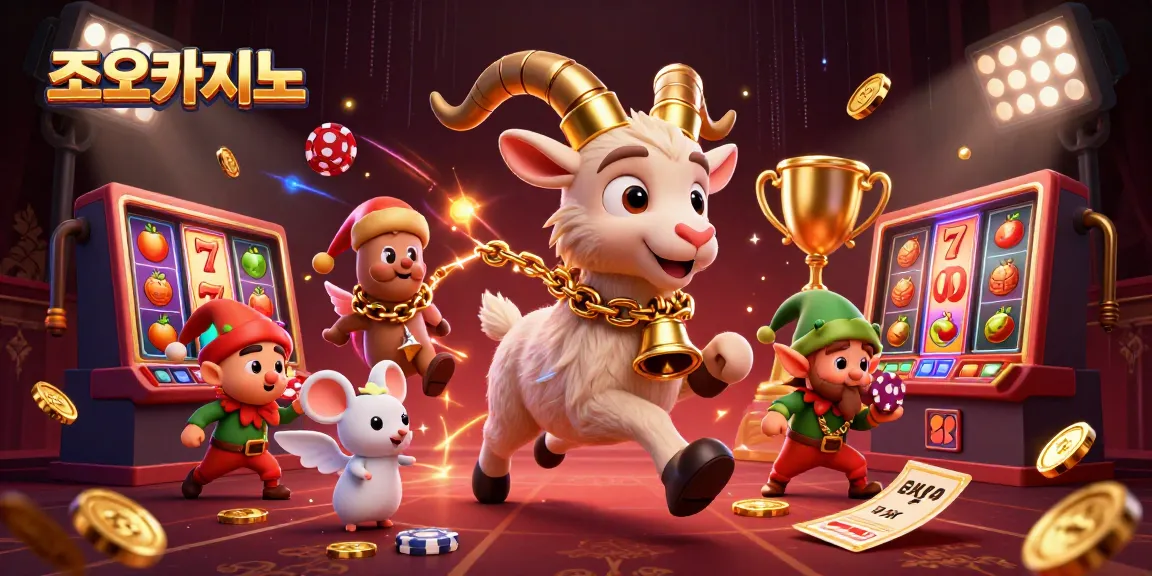 Experience thrilling gameplay at 조이카지노 with 3D cartoon characters engaged in festive casino action.