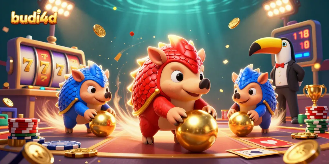 Experience thrilling wins with budi4d as pangolins roll into golden jackpots amidst vibrant slot reels.