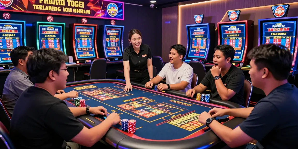 Players celebrating wins with Pasaran Togel Terlengkap in a vibrant gaming environment.