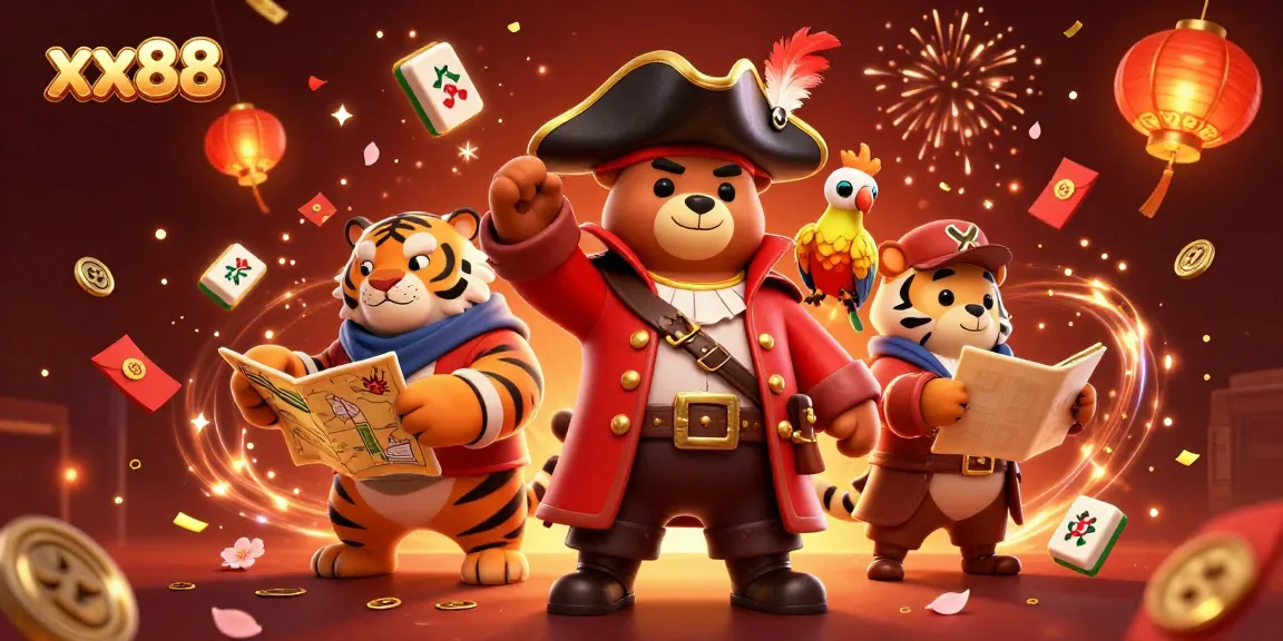Experience thrilling games at xx88 with a vibrant 3D casino illustration featuring immersive characters.
