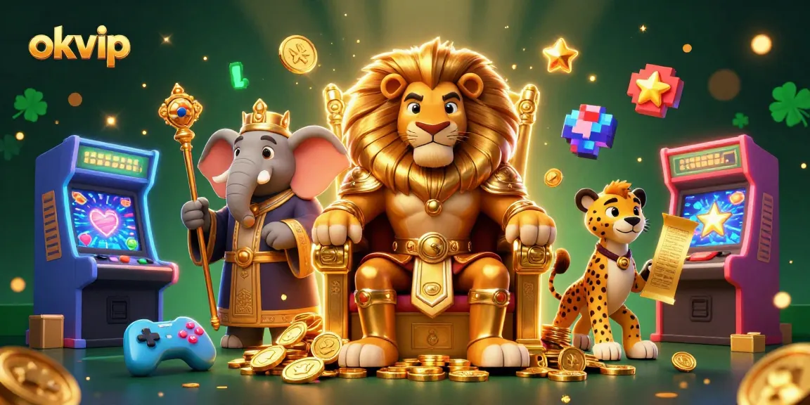 Engage in exciting gaming experiences with okvip in a vibrant 3D casino setting featuring iconic characters and game elements.