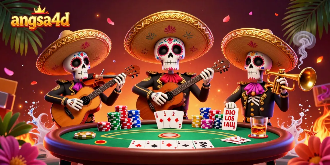 Engage with the immersive angsa4d 3D casino experience featuring vibrant mariachi characters and dynamic poker elements.