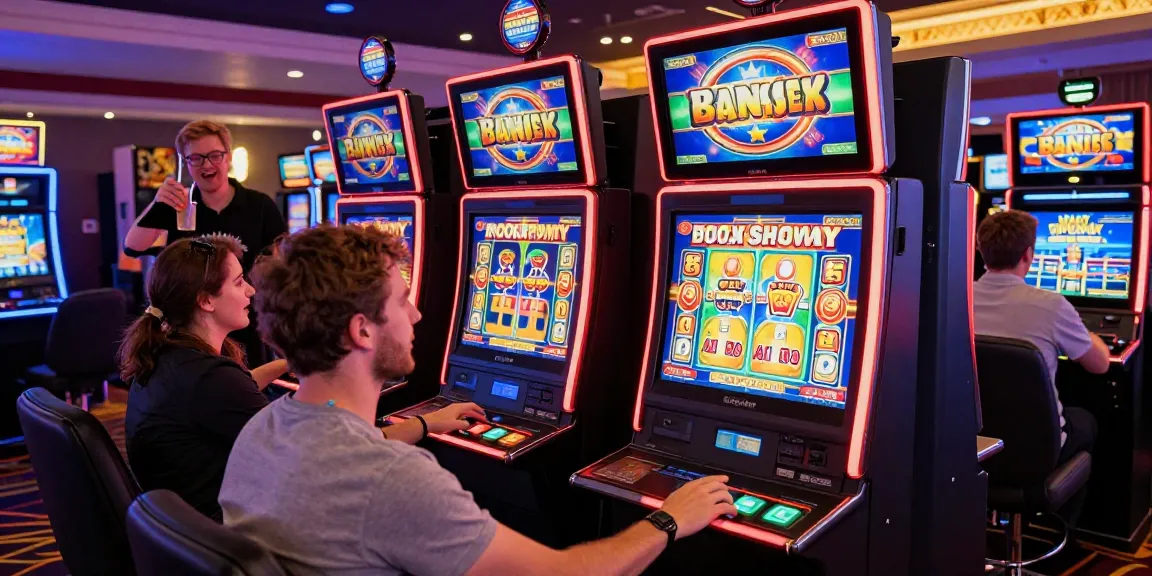 Players enjoying bonus buy slots UK in a lively casino atmosphere.