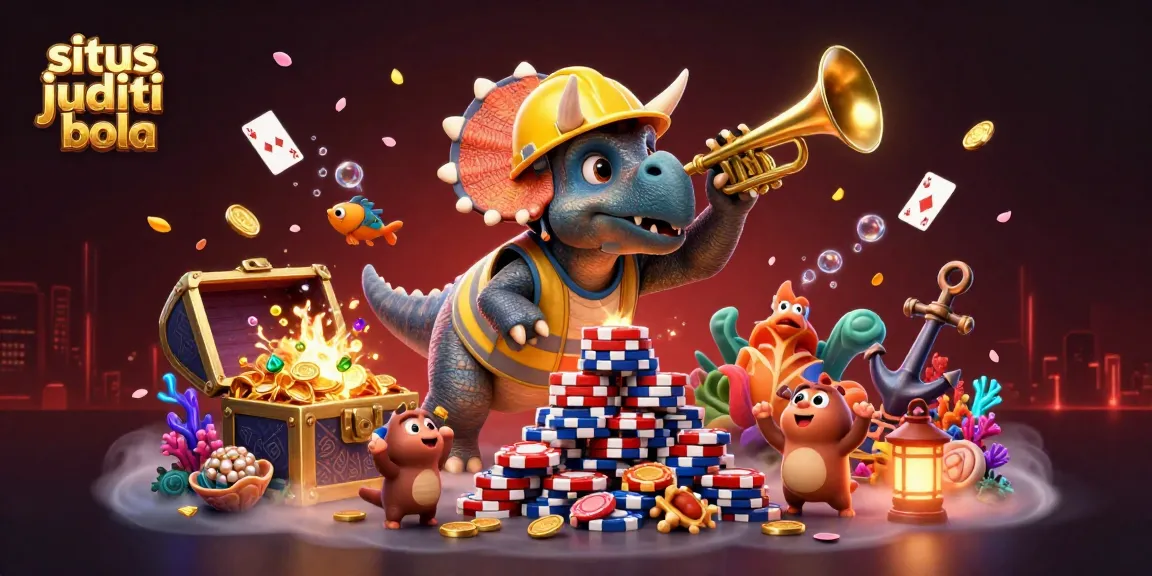 Menangkan pertandingan di situs judi bola dengan ilustrasi kasino yang seru dan energik.